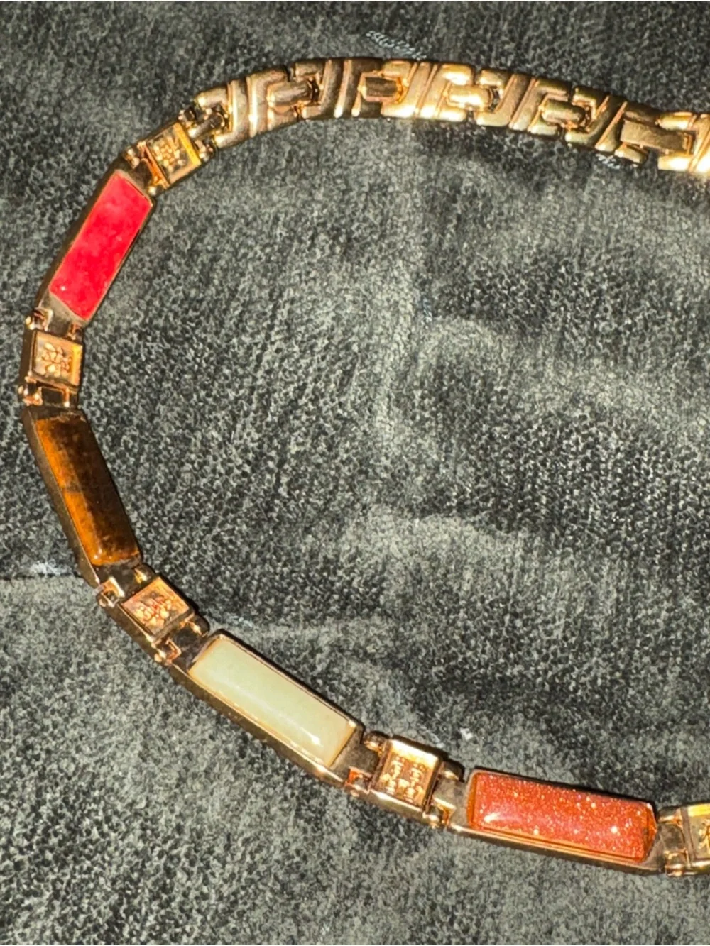Vintage 1990’s LGP Multi-Stone Scarab Watch & Matching Necklace Set -barely worn